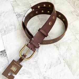 NEW Frye Grommet Leather Belt